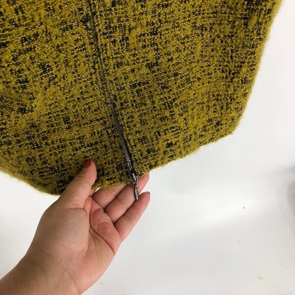 MARNI Mustard &  Black Textured Boucle Mohair wool Blend trench Coat size 40 - Picture 10 of 14